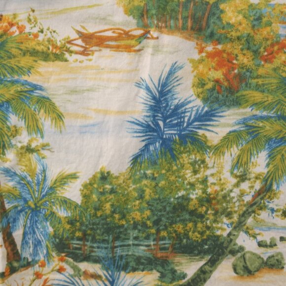 Tori Richard Beach Scene Print Hawaii Large Short Sleeve Colorful Cotton USA - Picture 5 of 16